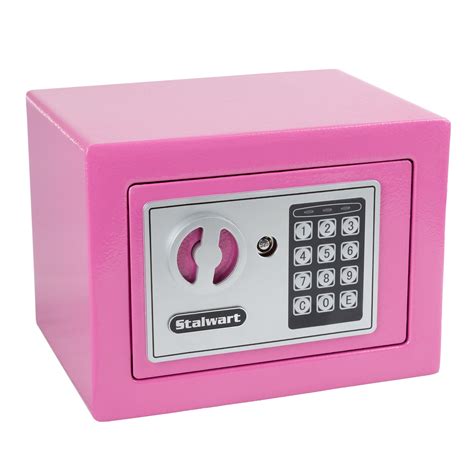 pink small metal lock box|pink safes.